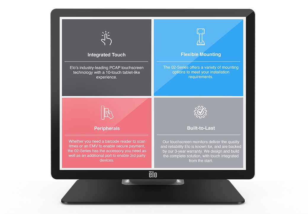 Elo touchscreen monitor key features